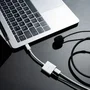 Nanocable Adaptador de Audio USB-C Macho a Jack 3.5 Hembra y USB-C Hembra PD 60W, Blanco